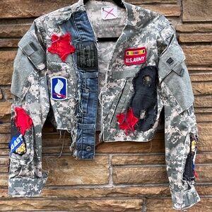 Reworked Military Digital Jacket with custom made Patches
